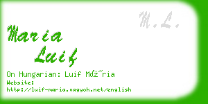 maria luif business card